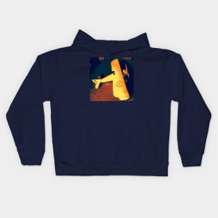 Biplane Fighter Plane Kids Hoodie